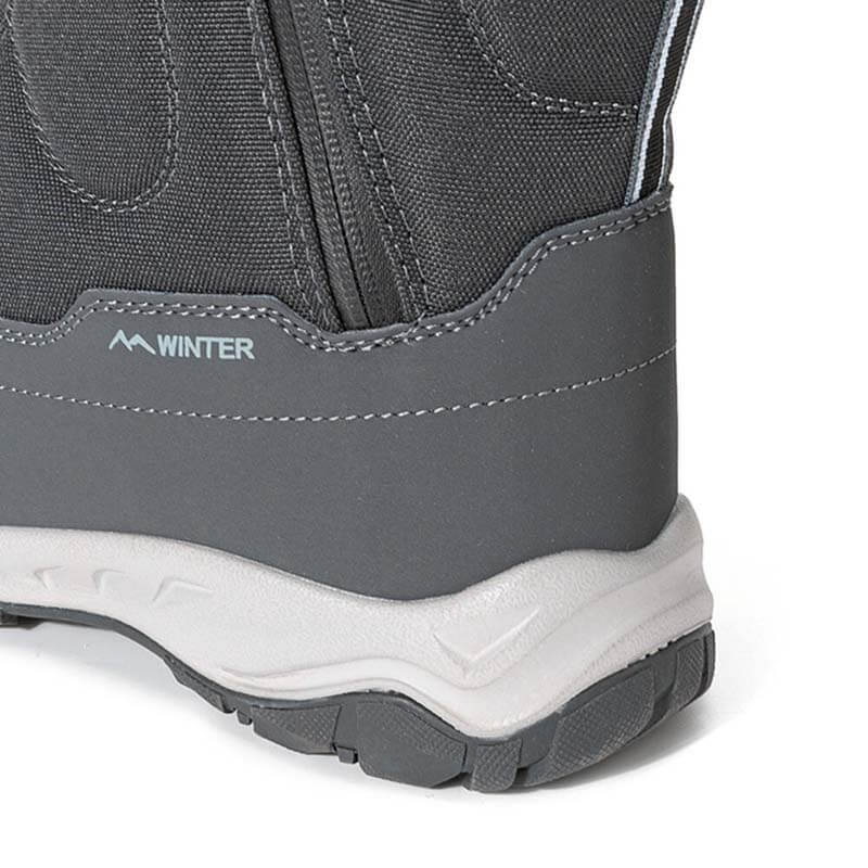 Botas de nieve para hombres con cremallera lateral, impermeable, no deslizante, resistente al desgaste, espesas y aterciopeladas tibias