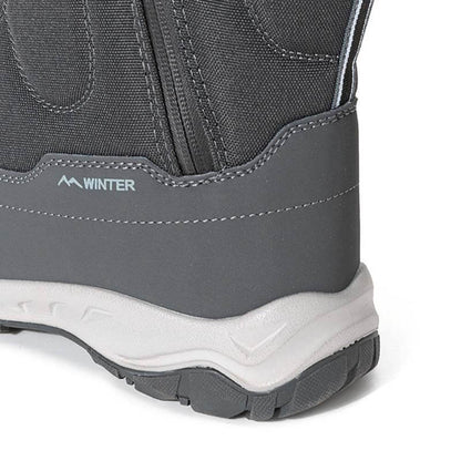 Botas de nieve para hombres con cremallera lateral, impermeable, no deslizante, resistente al desgaste, espesas y aterciopeladas tibias