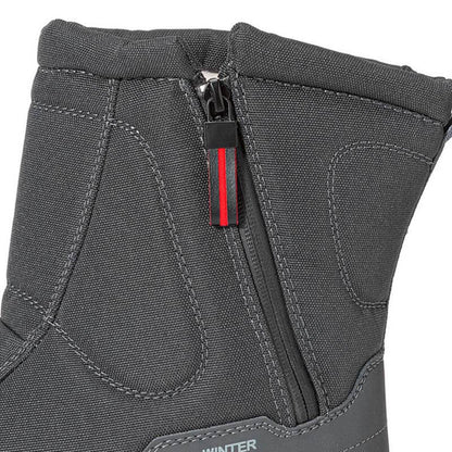 Botas de nieve para hombres con cremallera lateral, impermeable, no deslizante, resistente al desgaste, espesas y aterciopeladas tibias