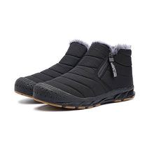 Lade das Bild in den Galerie-Viewer, Winterschuhe Damen Warm Gefüttert Schneestiefel Reißverschluss Kurzschaft Stiefel Flach Winter Outdoor Boots Bequem Rutschfeste Winterstiefel
