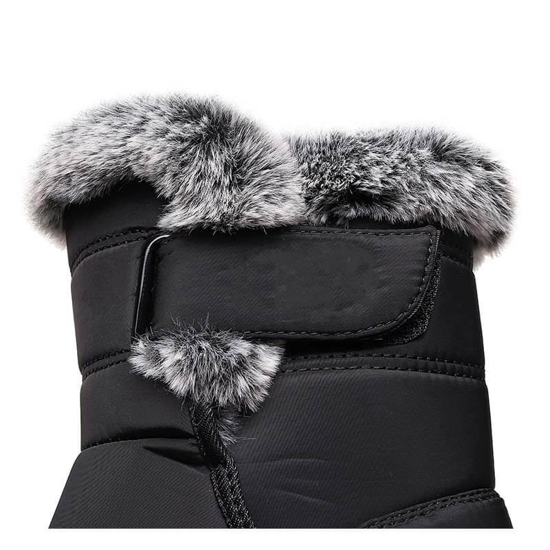 Damen Winter Schneestiefel mit warmem Futter, bequeme, rutschfeste Stiefeletten, wasserdichte Outdoor-Walking-Plattformschuhe