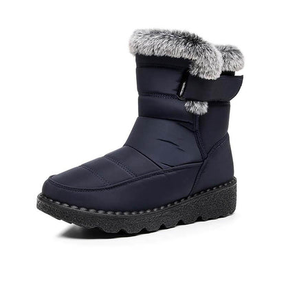 Damen Winter Schneestiefel mit warmem Futter, bequeme, rutschfeste Stiefeletten, wasserdichte Outdoor-Walking-Plattformschuhe