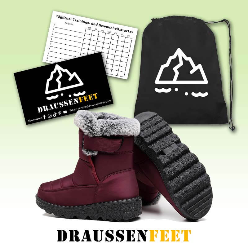 Damen Winter Schneestiefel mit warmem Futter, bequeme, rutschfeste Stiefeletten, wasserdichte Outdoor-Walking-Plattformschuhe