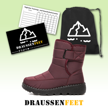Lade das Bild in den Galerie-Viewer, draussenfeet winter schneestiefel 31470 weinrot
