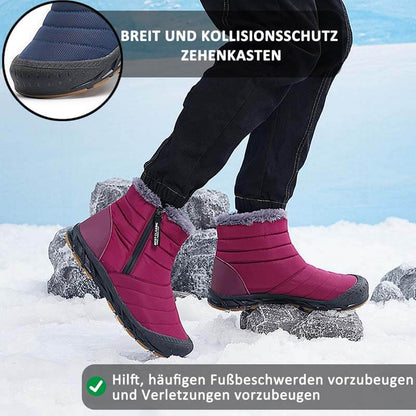 Hohe Schneestiefel Mit Seitlichem Reißverschluss Outdoor-Sport Freizeit Wandern Rutschfester & Wasserdichter Barfußschuh für den Winter (Unisex)