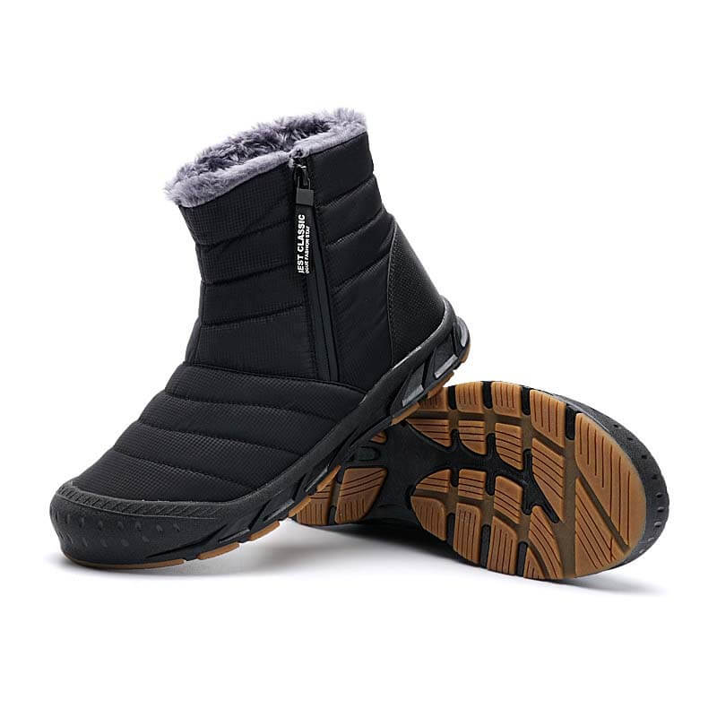 Hohe Schneestiefel Mit Seitlichem Reißverschluss Outdoor-Sport Freizeit Wandern Rutschfester & Wasserdichter Barfußschuh für den Winter (Unisex)