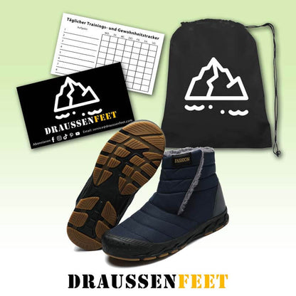 Schneestiefel Herbst & Winter Warme Outdoor Freizeitschuhe Verschleißfeste Wanderschuhe Rutschfester & Wasserdichter Barfußschuh für den Winter (Unisex)