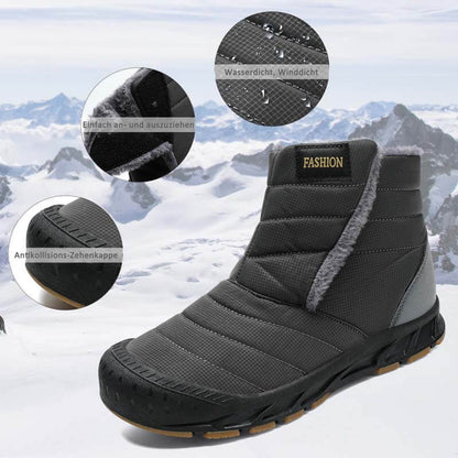 Schneestiefel Herbst & Winter Warme Outdoor Freizeitschuhe Verschleißfeste Wanderschuhe Rutschfester & Wasserdichter Barfußschuh für den Winter (Unisex)