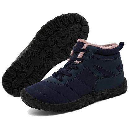 Herren Schneestiefel Kältefeste Riemen Winterschuhe Wanderschuhe Schuhe Rutschfester & Wasserdichter Barfußschuh für den Winter