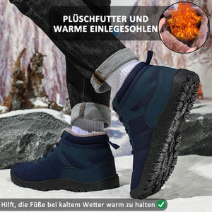 Herren Schneestiefel Kältefeste Riemen Winterschuhe Wanderschuhe Schuhe Rutschfester & Wasserdichter Barfußschuh für den Winter