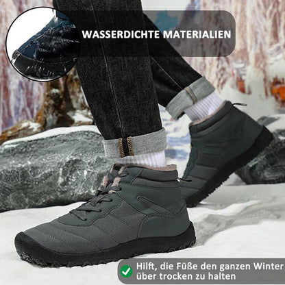 Herren Schneestiefel Kältefeste Riemen Winterschuhe Wanderschuhe Schuhe Rutschfester & Wasserdichter Barfußschuh für den Winter