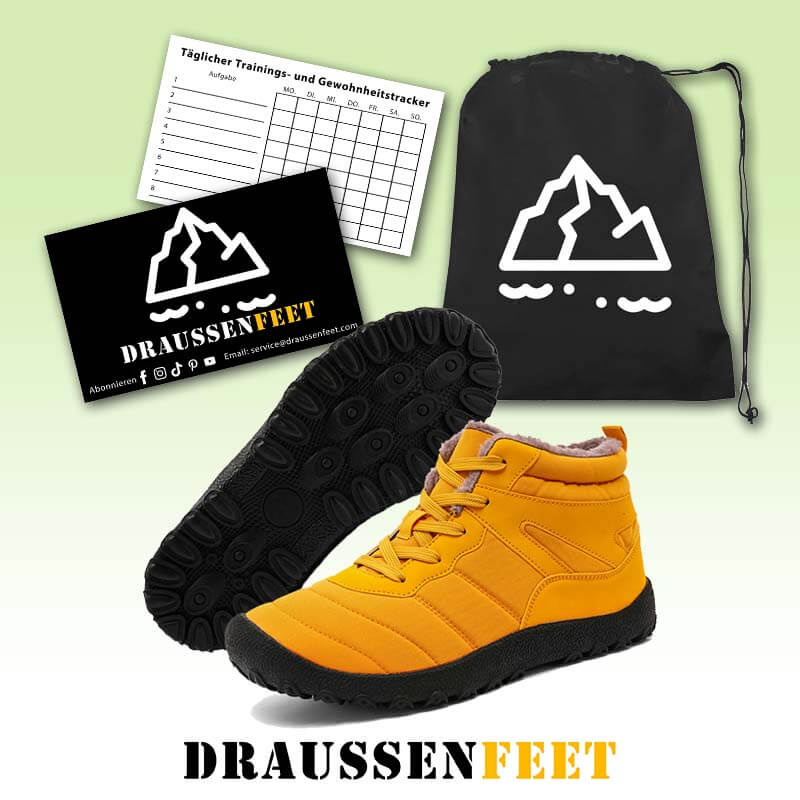 Herren Schneestiefel Kältefeste Riemen Winterschuhe Wanderschuhe Schuhe Rutschfester & Wasserdichter Barfußschuh für den Winter