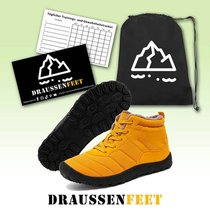 Herren Schneestiefel Kältefeste Riemen Winterschuhe Wanderschuhe Schuhe Rutschfester & Wasserdichter Barfußschuh für den Winter