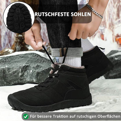 Herren Schneestiefel Kältefeste Riemen Winterschuhe Wanderschuhe Schuhe Rutschfester & Wasserdichter Barfußschuh für den Winter