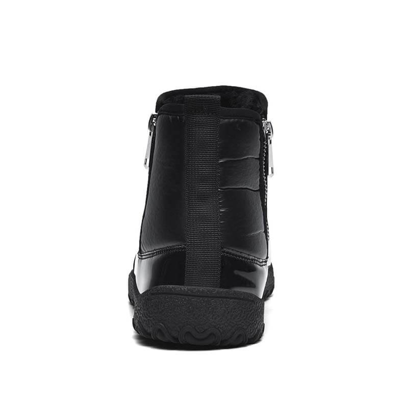 Herren-Schneestiefel aus Daunenstoff mit Reißverschluss Warme Outdoor-Kurzstiefel Wanderschuhe Rutschfester & Wasserdichter Barfußschuh für den Winter