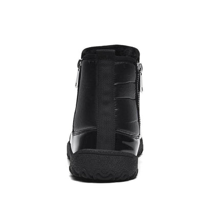 Herren-Schneestiefel aus Daunenstoff mit Reißverschluss Warme Outdoor-Kurzstiefel Wanderschuhe Rutschfester & Wasserdichter Barfußschuh für den Winter
