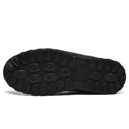 Herren-Schneestiefel aus Daunenstoff mit Reißverschluss Warme Outdoor-Kurzstiefel Wanderschuhe Rutschfester & Wasserdichter Barfußschuh für den Winter