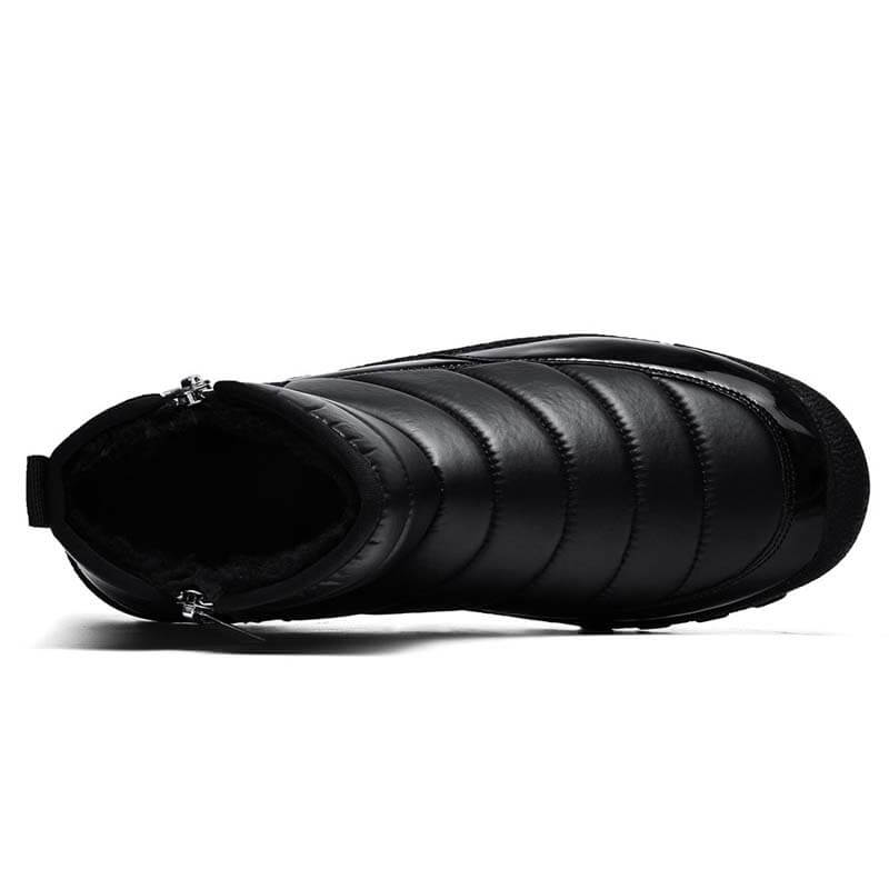 Herren-Schneestiefel aus Daunenstoff mit Reißverschluss Warme Outdoor-Kurzstiefel Wanderschuhe Rutschfester & Wasserdichter Barfußschuh für den Winter
