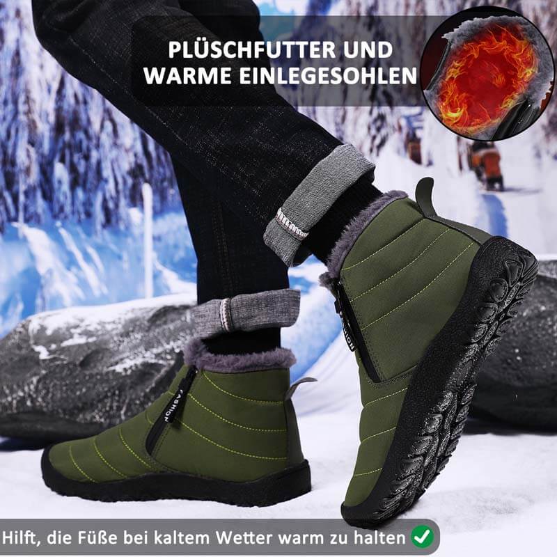 Herbst & Winter Schneestiefel Warme Outdoorschuhe Wanderschuhe Rutschfester & Wasserdichter Barfußschuh für den Winter (Unisex)