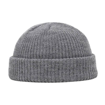 Unisex Solid Color Knitted Wool Hat Skull Cap Beanie