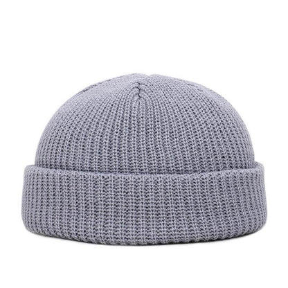 Unisex Solid Color Knitted Wool Hat Skull Cap Beanie