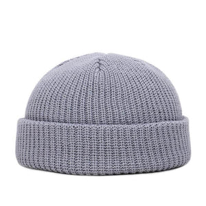 Unisex Solid Color Knitted Wool Hat Skull Cap Beanie