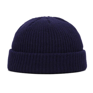 Unisex Solid Color Knitted Wool Hat Skull Cap Beanie