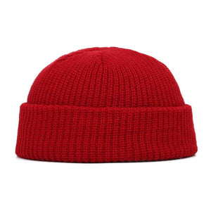 Unisex Solid Color Knitted Wool Hat Skull Cap Beanie