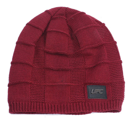 Herren Wolle Plus Dicker Winter Warm halten Winddichte Strickmütze