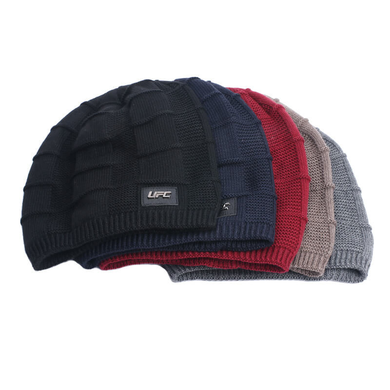 Herren Wolle Plus Dicker Winter Warm halten Winddichte Strickmütze