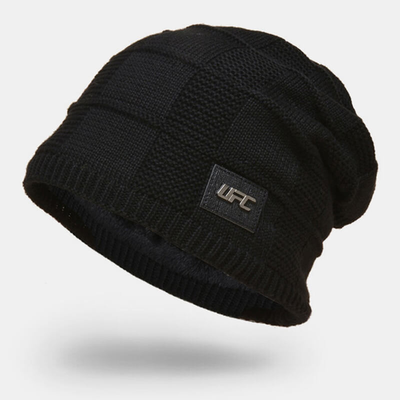 Herren Wolle Plus Dicker Winter Warm halten Winddichte Strickmütze
