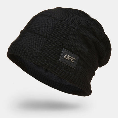 Herren Wolle Plus Dicker Winter Warm halten Winddichte Strickmütze