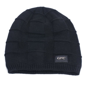 Herren Wolle Plus Dicker Winter Warm halten Winddichte Strickmütze