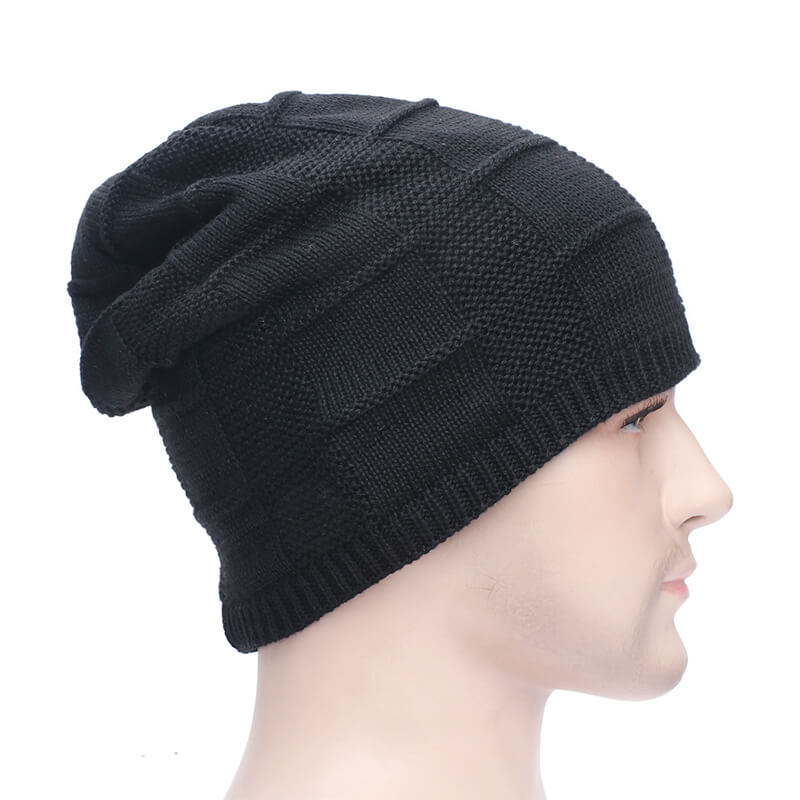 Herren Wolle Plus Dicker Winter Warm halten Winddichte Strickmütze