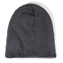 Lade das Bild in den Galerie-Viewer, Herren Winter Plus Samt Warme Strickmütze Lässig NC Letter Solid Skullies Beanie Hat
