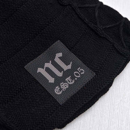 Herren Winter Plus Samt Warme Strickmütze Lässig NC Letter Solid Skullies Beanie Hat