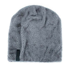 Lade das Bild in den Galerie-Viewer, Herren Solid Color Stripe Knit Plus Velvet Fashion Beanie Hüte für Männer Outdoor Halten Sie warme Mützen
