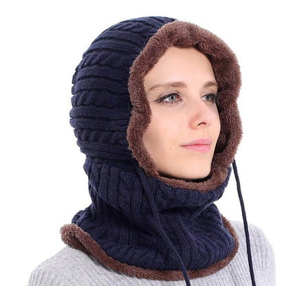 Frauen Männer Paare Mehrzweck Sturmhaube Gesichtsmaske Winter Strick Schal Skullies Mützen Hut Halswärmer