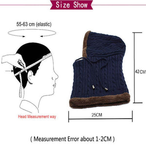 Frauen Männer Paare Mehrzweck Sturmhaube Gesichtsmaske Winter Strick Schal Skullies Mützen Hut Halswärmer