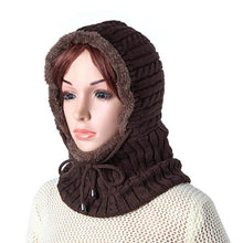 Lade das Bild in den Galerie-Viewer, Frauen Männer Paare Mehrzweck Sturmhaube Gesichtsmaske Winter Strick Schal Skullies Mützen Hut Halswärmer
