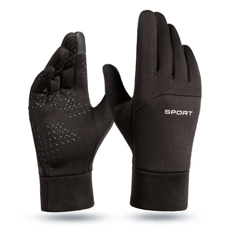 Herren Outdoor Winter Plüschfutter Warme rutschfeste Handschuhe Radfahren Bergsteigen Skifahren Wasserdicht Winddicht Sporthandschuhe