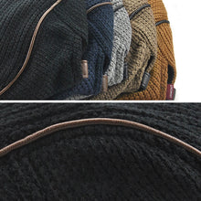 Lade das Bild in den Galerie-Viewer, Herren Strick Flat Cap Gepolsterte Warm Beret Caps Casual Outdoor Visier Vorwärtshut
