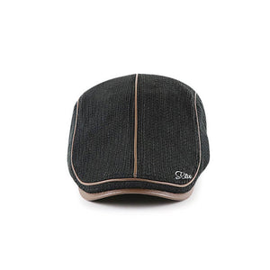 Herren Strick Flat Cap Gepolsterte Warm Beret Caps Casual Outdoor Visier Vorwärtshut