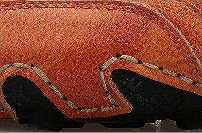 Herren Casual Fashion Bequeme hochwertige handgefertigte Leder-Fahrschuhe flach