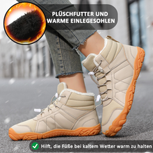 Lade das Bild in den Galerie-Viewer, draussenfeet winter barfussschuhe schneestiefel 31494 khaki
