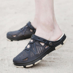draussenfeet ausgehohlte sandalen hausschuhe 132928 schwarz