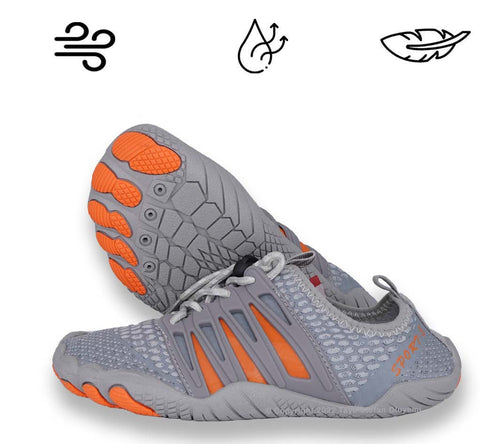 draussenfeet barfussschuhe 31429 grau orange