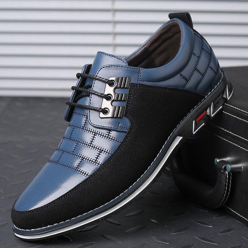 draussenfeet business lederschuhe 141234 blau