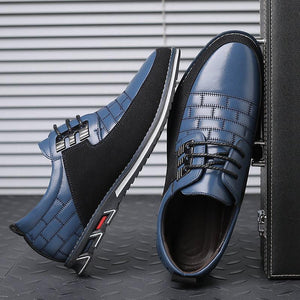 draussenfeet business lederschuhe 141234 blau