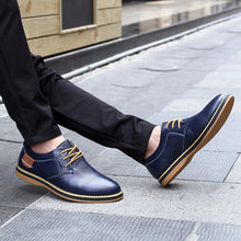 Lade das Bild in den Galerie-Viewer, draussenfeet business lederschuhe 31271 blau
